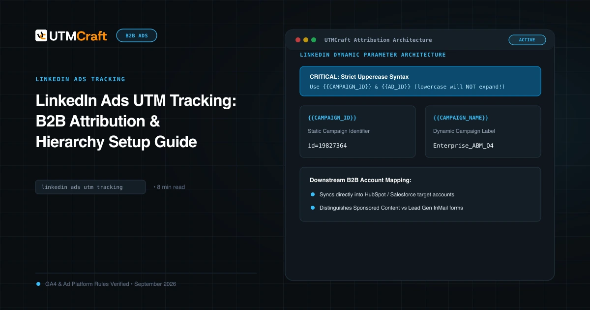 Diagram showing how LinkedIn campaign hierarchy maps into GA4 traffic acquisition reports